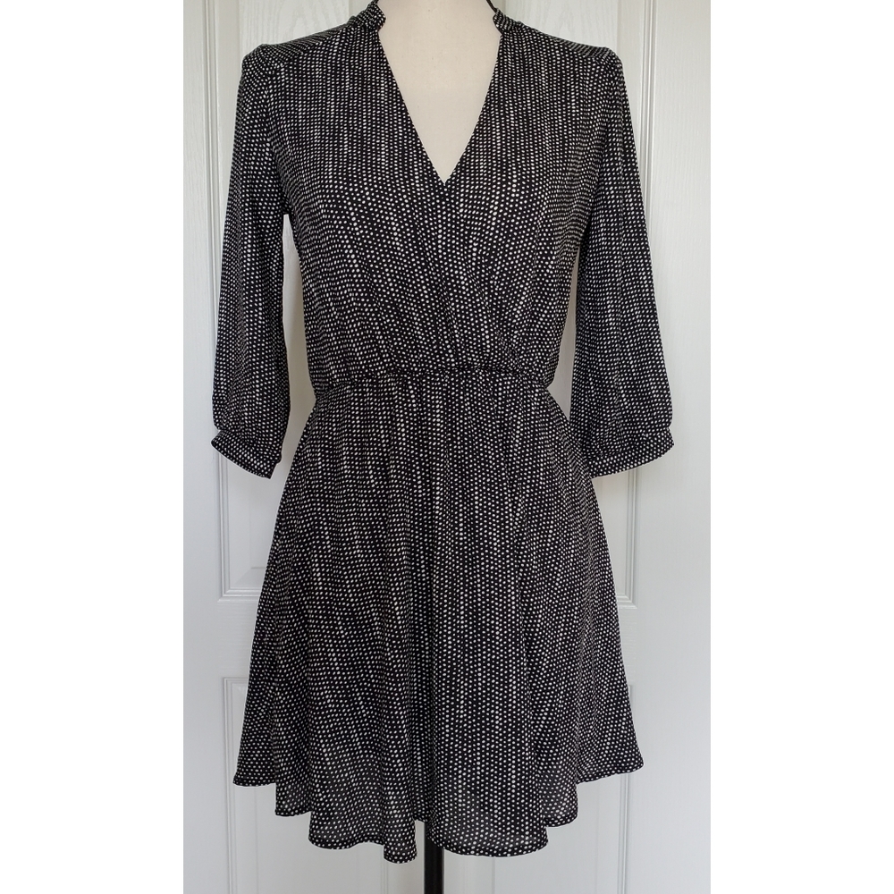 Lush Nordstrom Women's Dress Size XS Black With White Dots